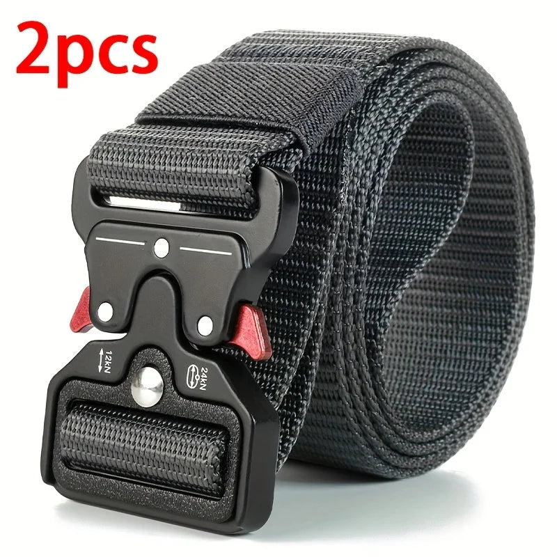 1Pc/2Pcs Versatile Men'S Tactical Belts-Durable, Adjustable Design-For Outdoor Sports Enthusiasts，Pair with Jeans，For Men Women