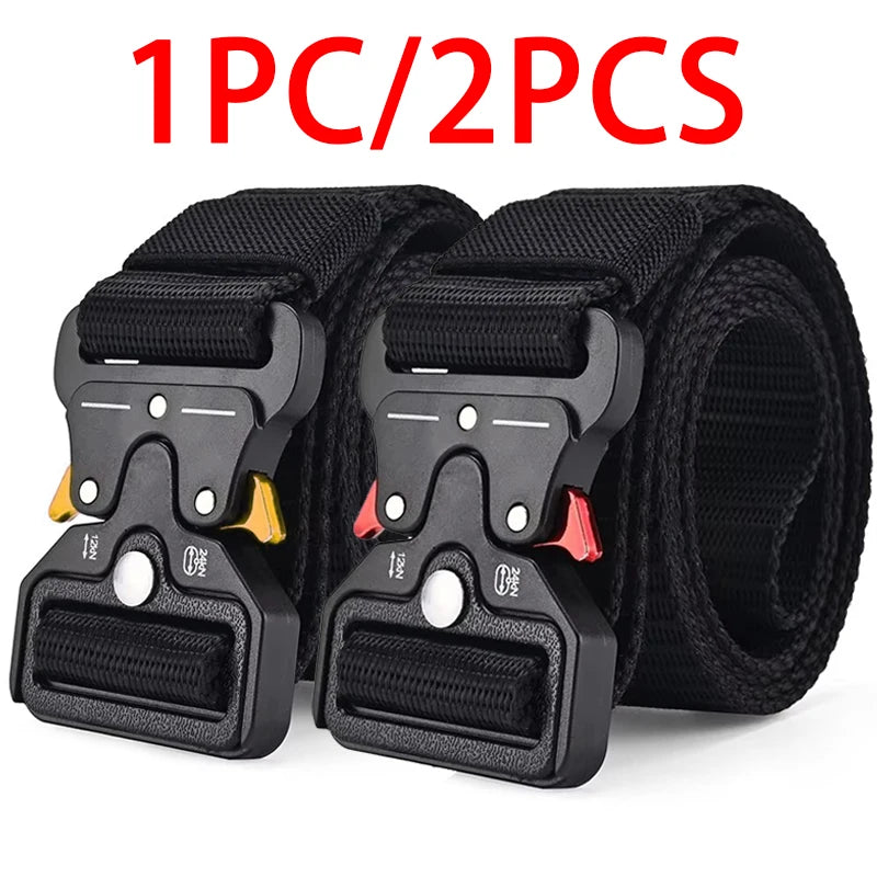 1Pc/2Pcs Versatile Men'S Tactical Belts-Durable, Adjustable Design-For Outdoor Sports Enthusiasts，Pair with Jeans，For Men Women
