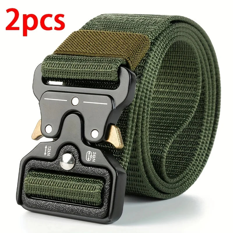 1Pc/2Pcs Versatile Men'S Tactical Belts-Durable, Adjustable Design-For Outdoor Sports Enthusiasts，Pair with Jeans，For Men Women