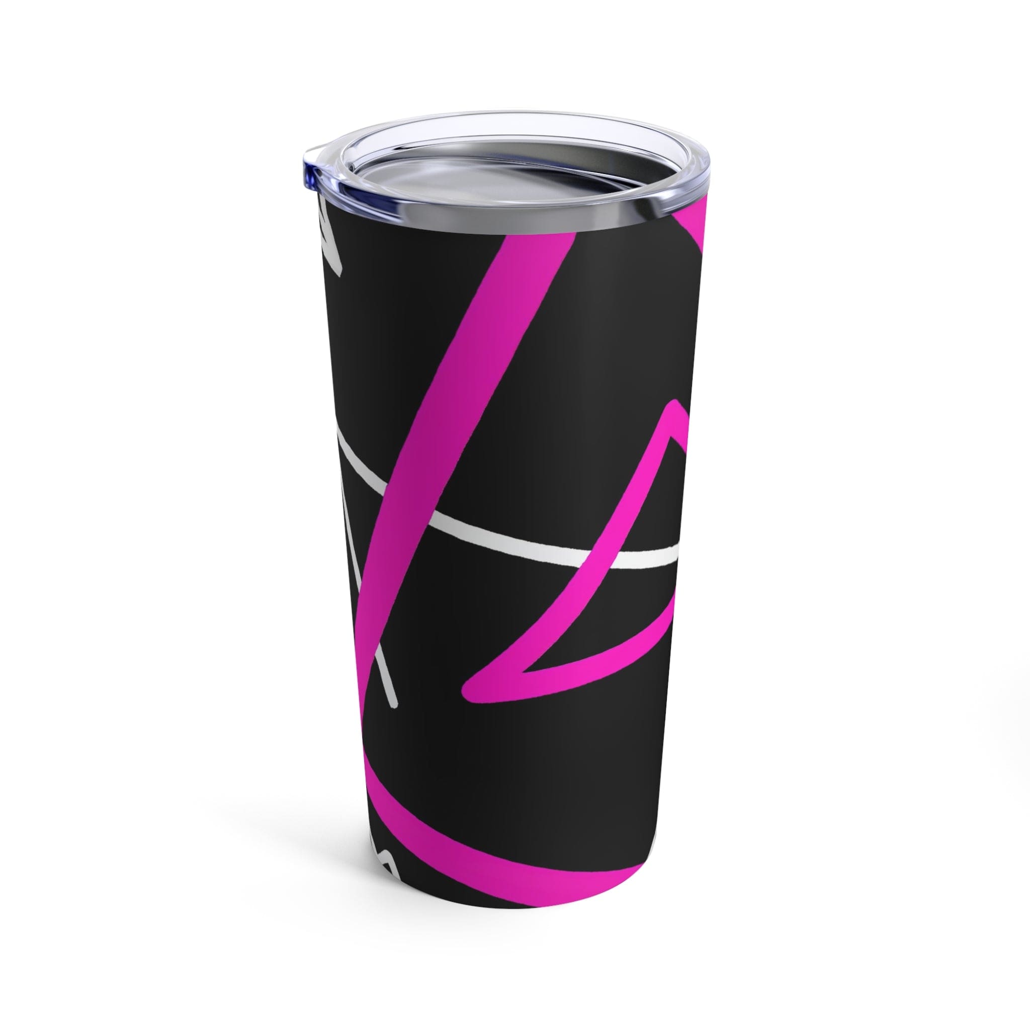 Insulated Tumbler 20oz Black and Pink Pattern-2