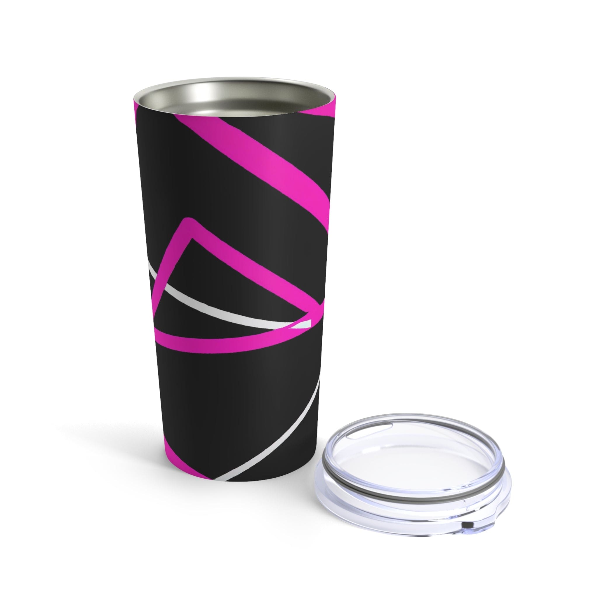 Insulated Tumbler 20oz Black and Pink Pattern-4